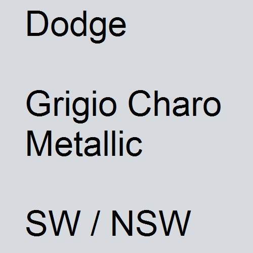 Dodge, Grigio Charo Metallic, SW / NSW.